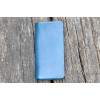 Dámská velká kožená peněženka - modrá