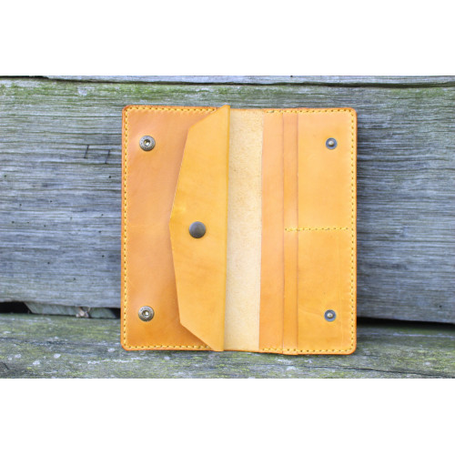 Dámská velká kožená peněženka - žlutá