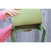 Dámská kožená kabelka - zelená