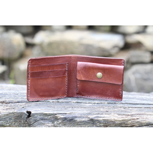 Pánská kožená peněženka - hnědý mahagon